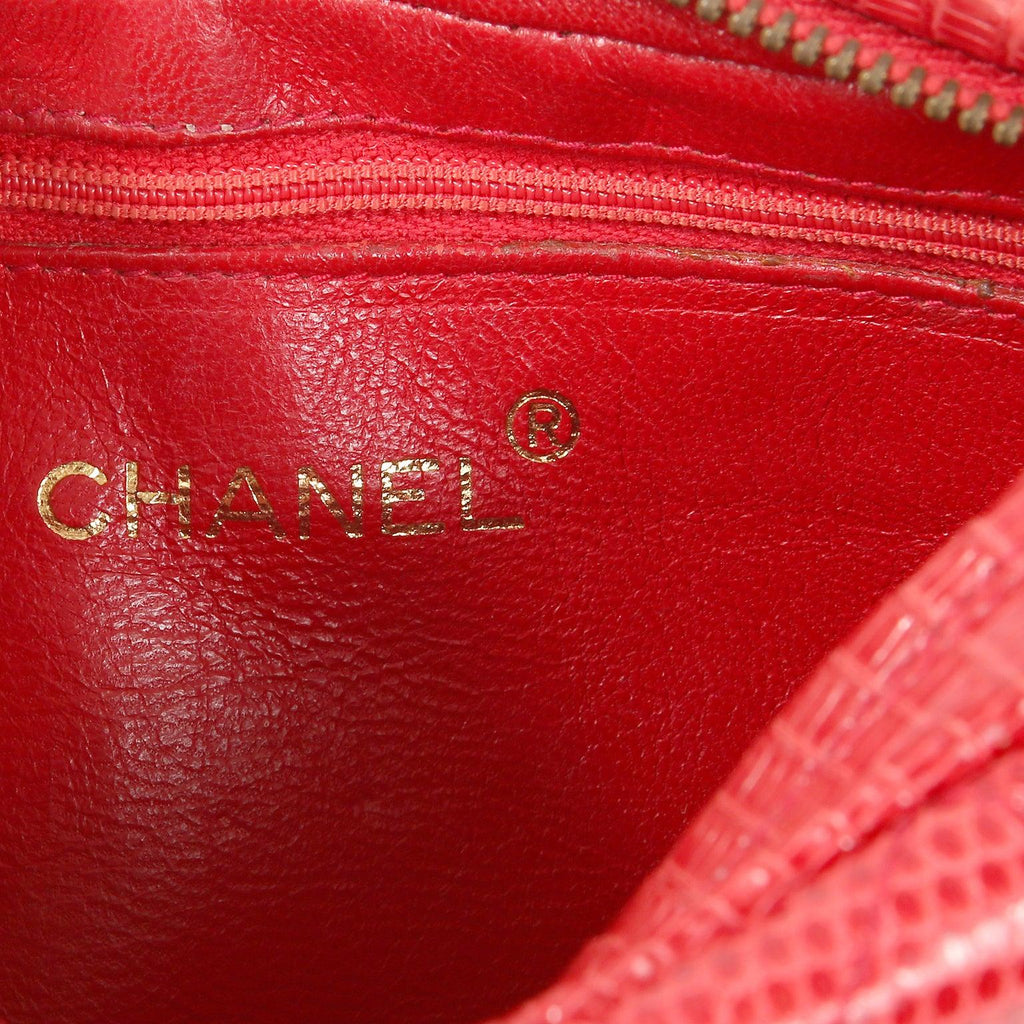 Chanel Braise Red Lizard Clutch