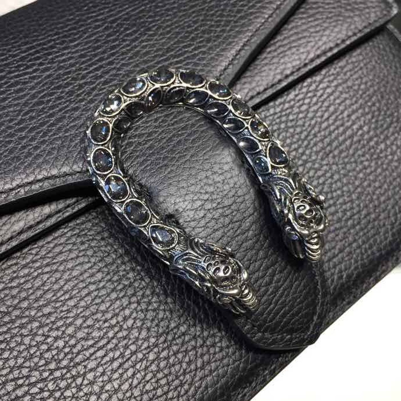 Gucci Dioronysus Shoulder Bag Black Metal-Free Tanned For Women 11in/28cm Gucci 400249 CAOGN 8176