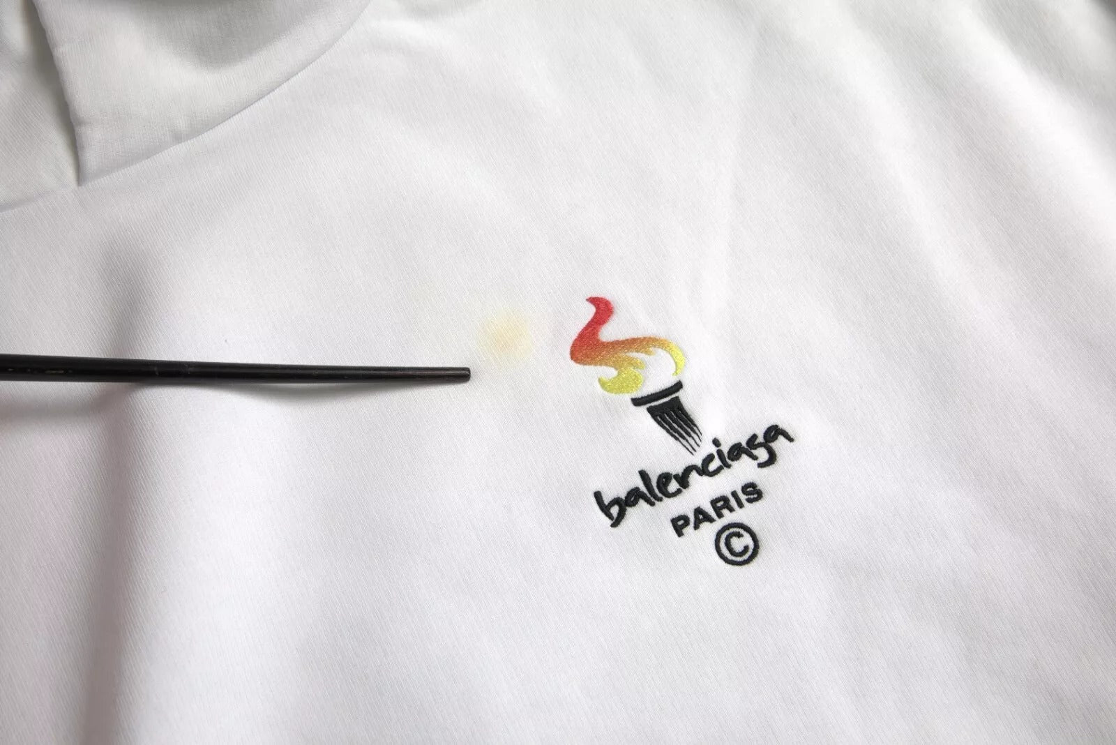 Balenciaga White Cotton Logo Hooded Pullover Oversize Men's Sweater