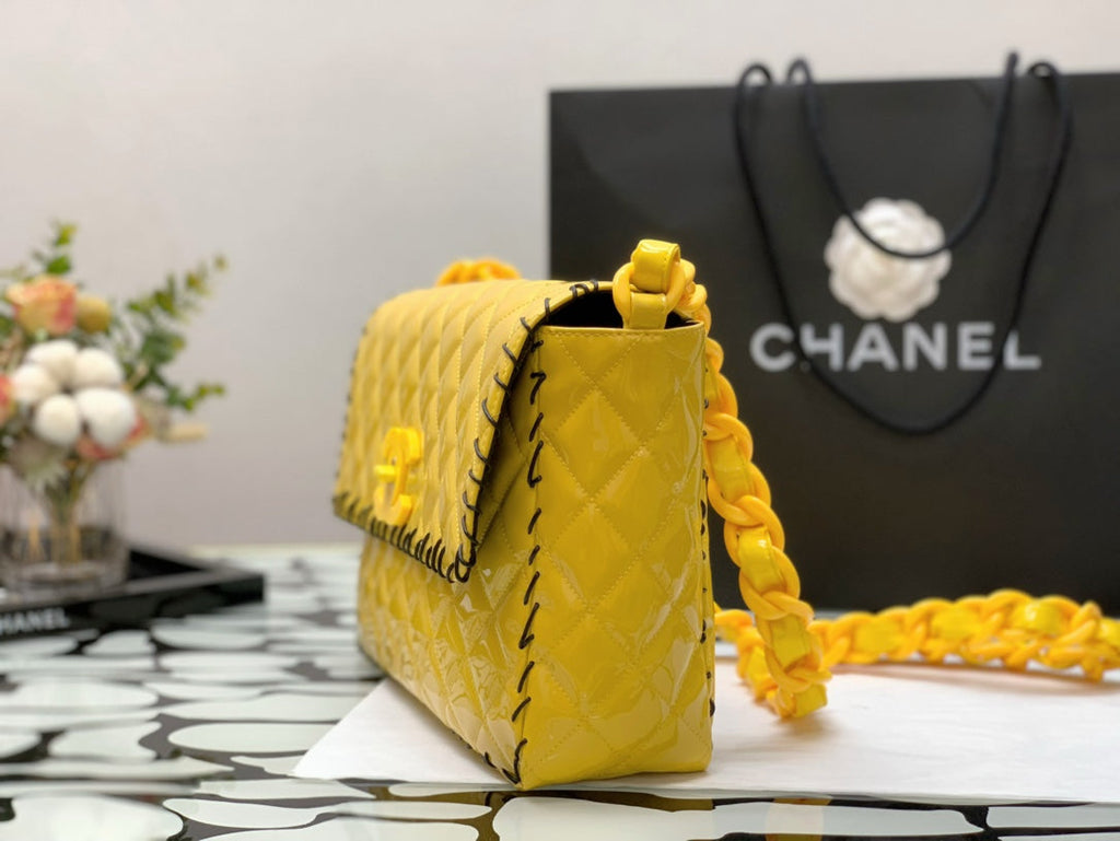 CHLVinyl Classic Yellow Shoulder bag For Women 29cm/11.5in