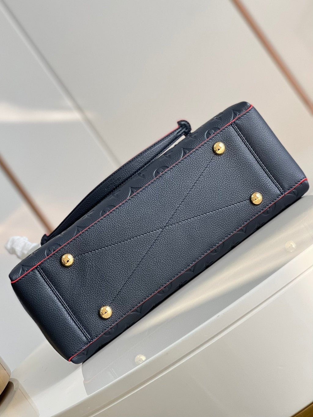 Louis Vuitton Surene MM Monogram Empreinte Black/Red For Women,  Shoulder Bags 14.6in/37cm Louis Vuitton M43759