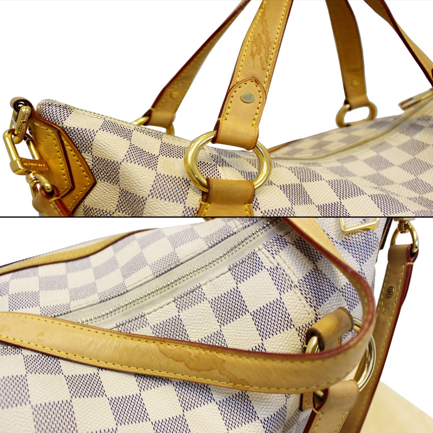 LOUIS VUITTON Evora MM Damier Azur Tote Shoulder Bag