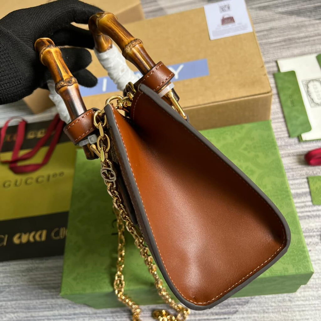 GC675800 DIANA mini size Handbag brown 20cm