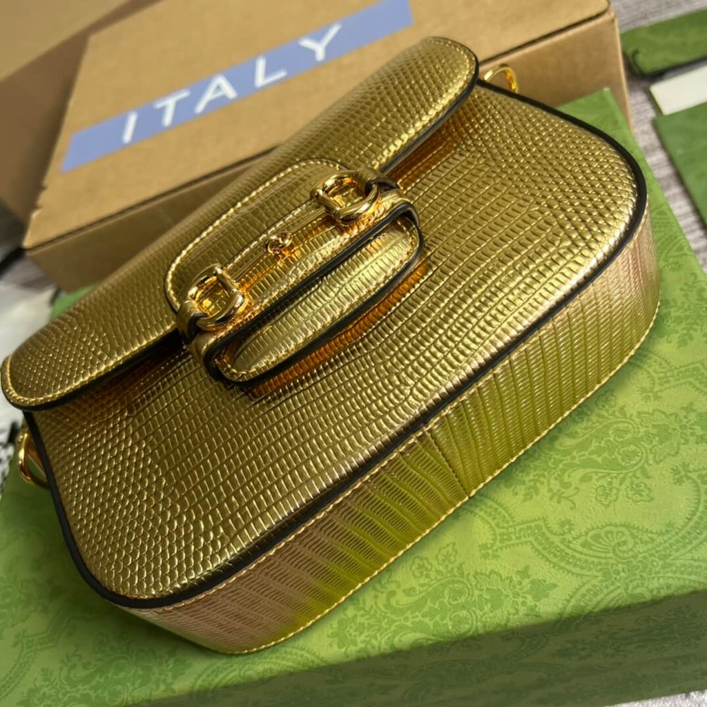 GC675801 Denim Dionysus Saddle bag 20.5cm golden color