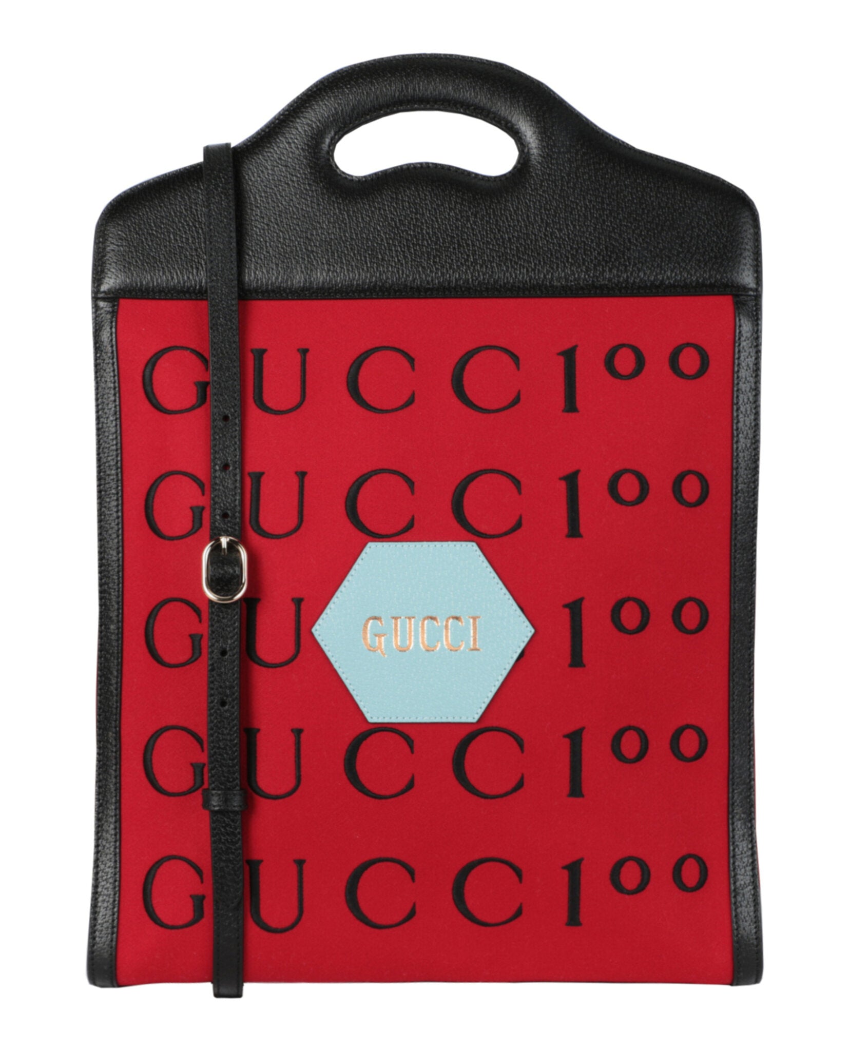 Gucci Womens Aria 100th Anniversary Embroidered Tote