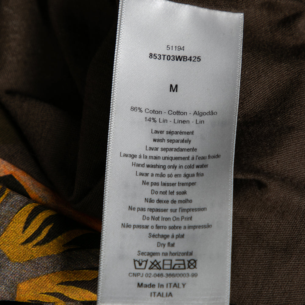 Dior Br Printed Cotton Short Sleeve T-Shirt