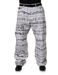 Dolce & Gabbana White Logo Print Straight Men Denim Jeans