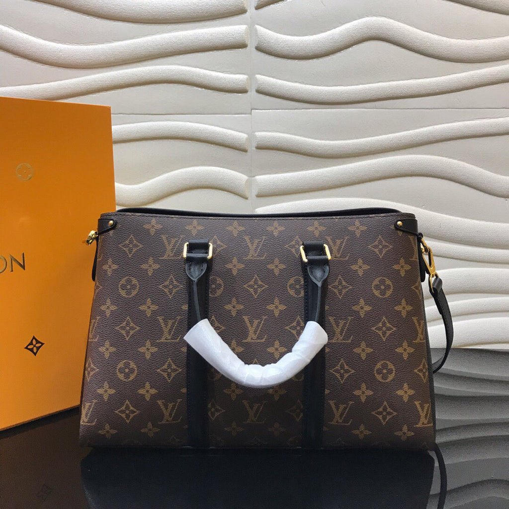 Louis Vuitton Soufflot MM Monogram Canvas Black For Women, WoHandbag, Shoulder And Crossbody Bags 14.2in/36cm Louis Vuitton M44817