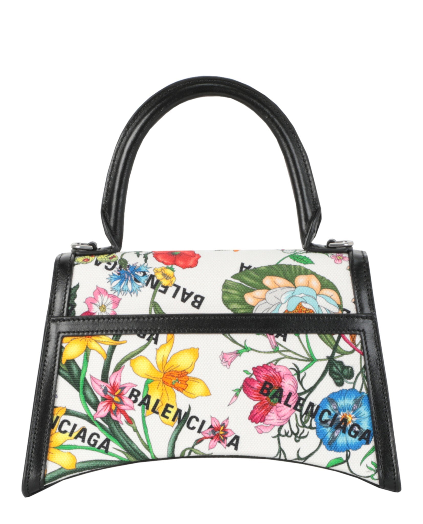 Gucci Womens  X Balenciaga Small Flora Hourglass Shoulder Bag