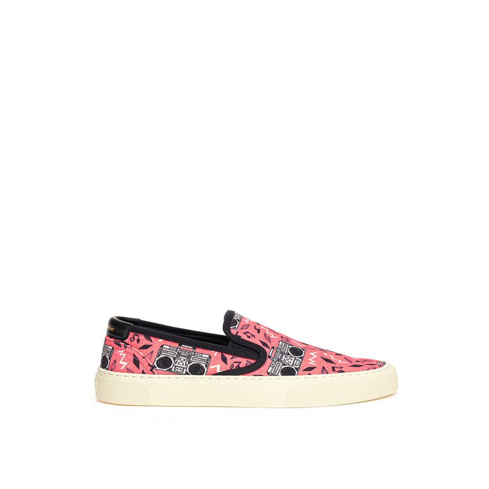 Saint Laurent Pink Cotton Platform Women's Sneakers
