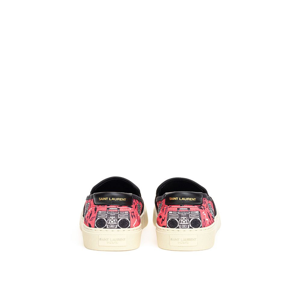 Saint Laurent Pink Cotton Platform Women's Sneakers