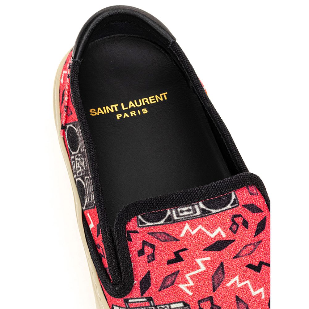 Saint Laurent Pink Cotton Platform Women's Sneakers