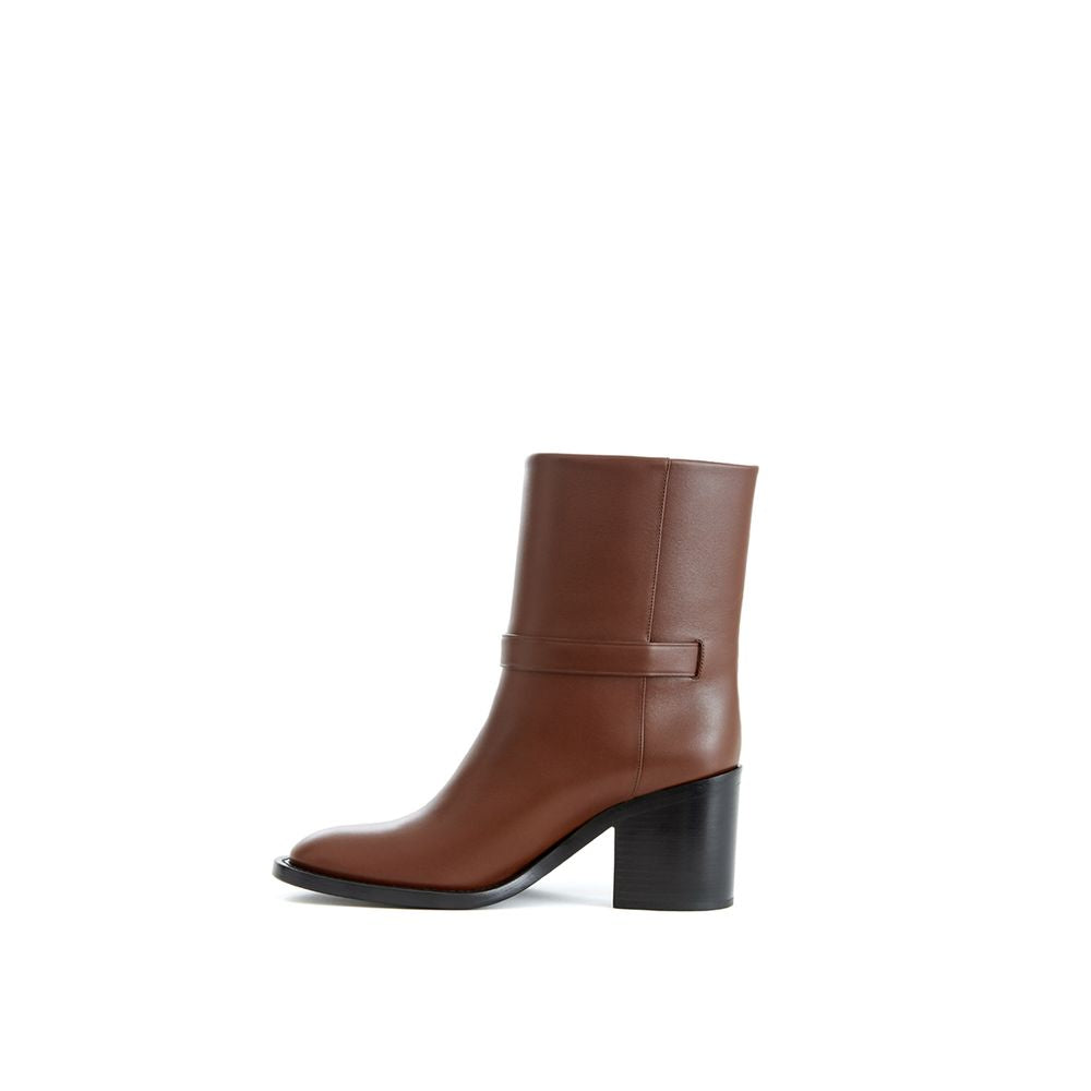 Burberry Brown Leather Ankle Women's Boots