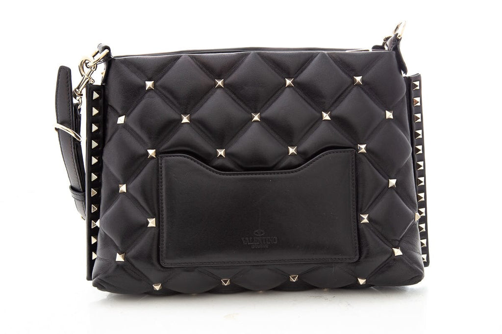 Valentino Black Candystud Shoulder Handbag