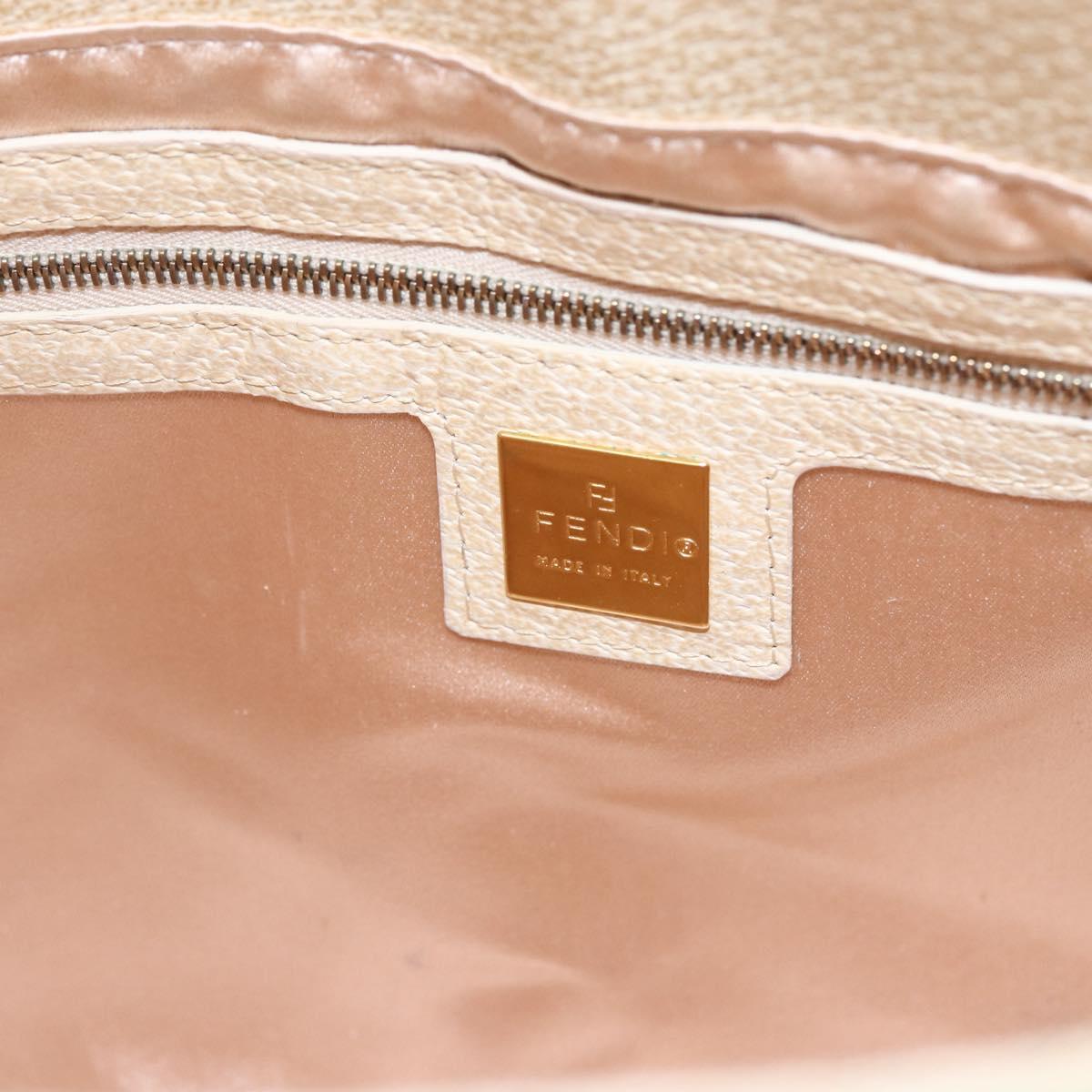 Fendi Mamma Baguette Shoulder Bag Canvas Beige Leather Shoulder Bag Bag