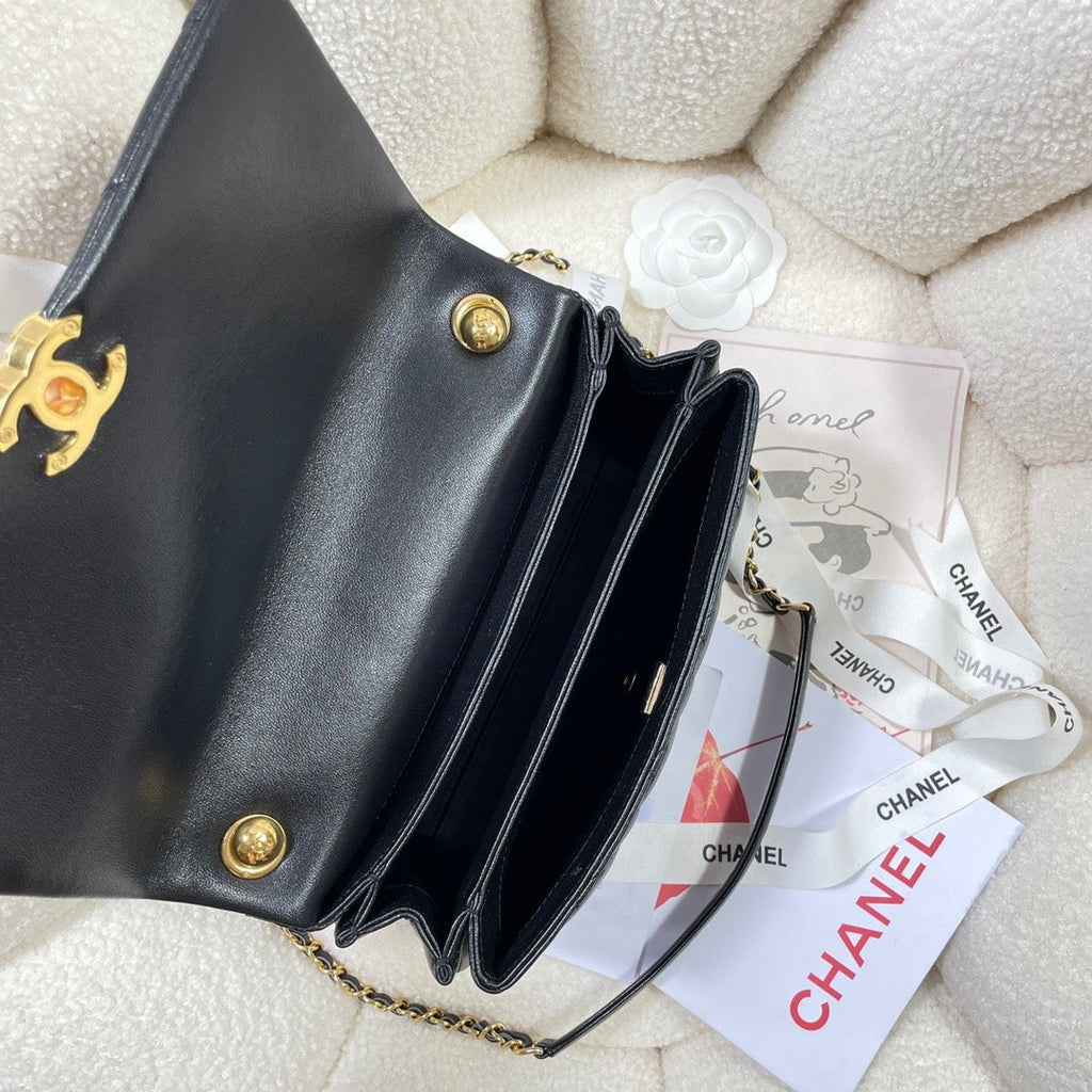 ChanelLarge GlamIap Bag Gold Hardware Black For Women Handbags, Shoulder Bags 9.1in/23cm AS3367