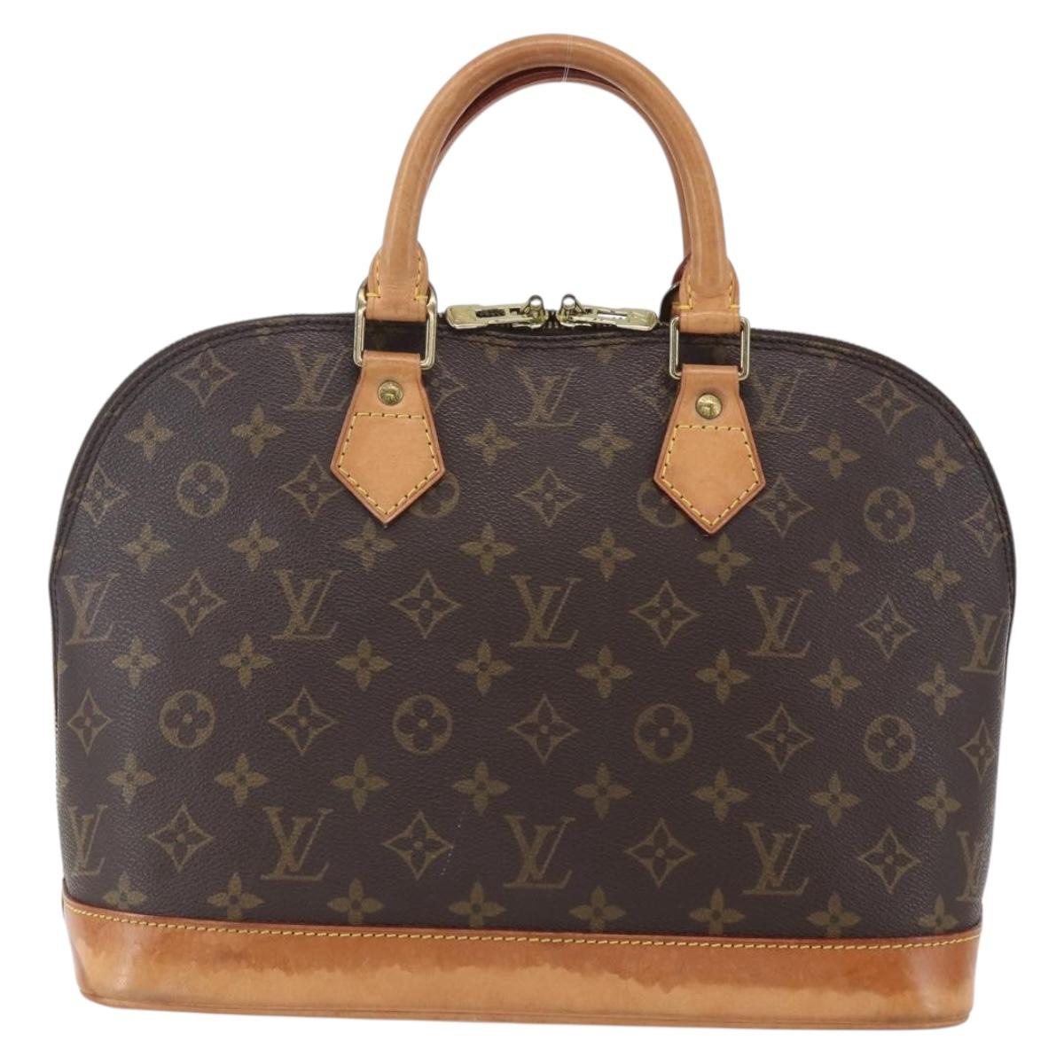 Louis Vuitton Alma Handbag Monogram Canvas Brown Canvas Handbag