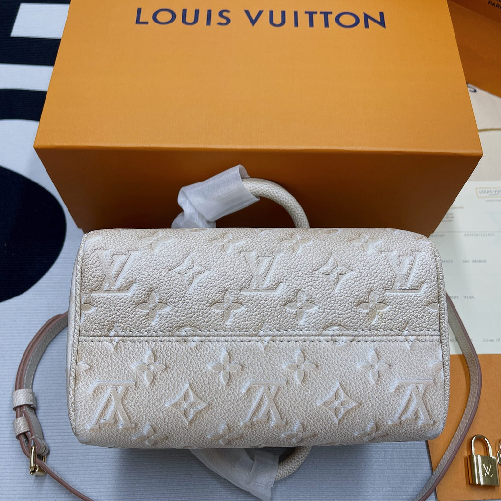 Louis Vuitton Speedy Bandouliere 20 Monogram Empreinte Pale Beige For Women,  Shoulder And Crossbody Bags 20.5cm/8.1in Louis Vuitton M46163