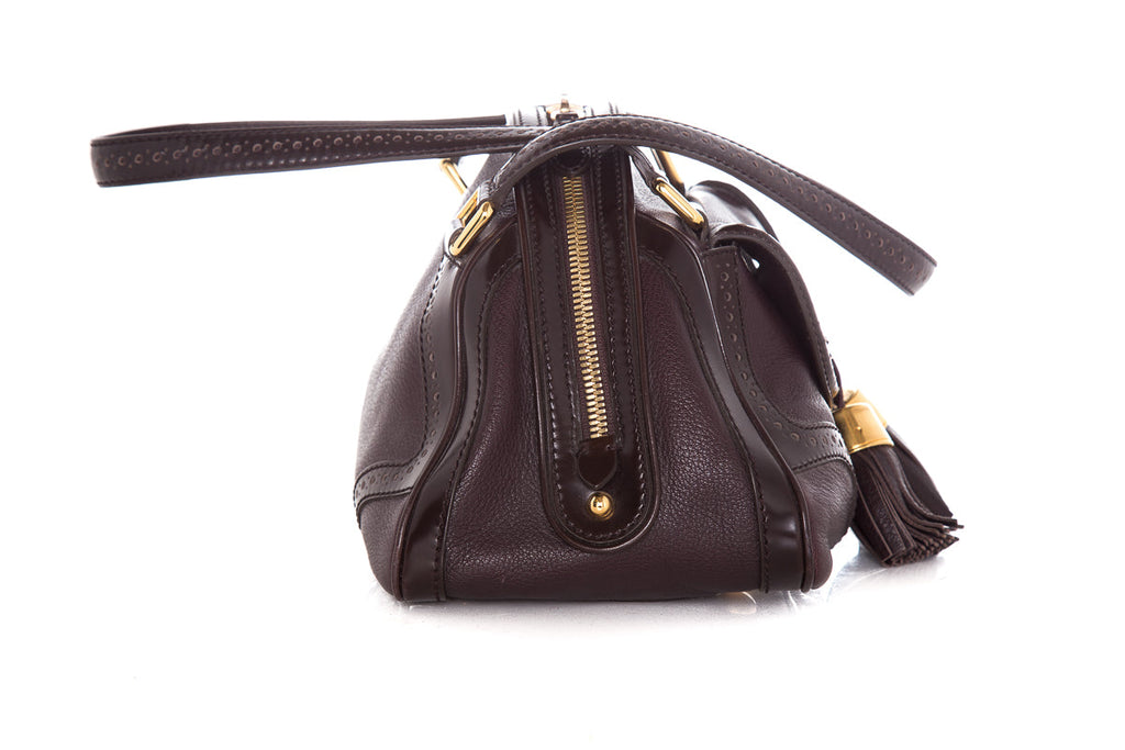 Celineline Brown Winged- Tip Tassle Detail  Shoulder Bag