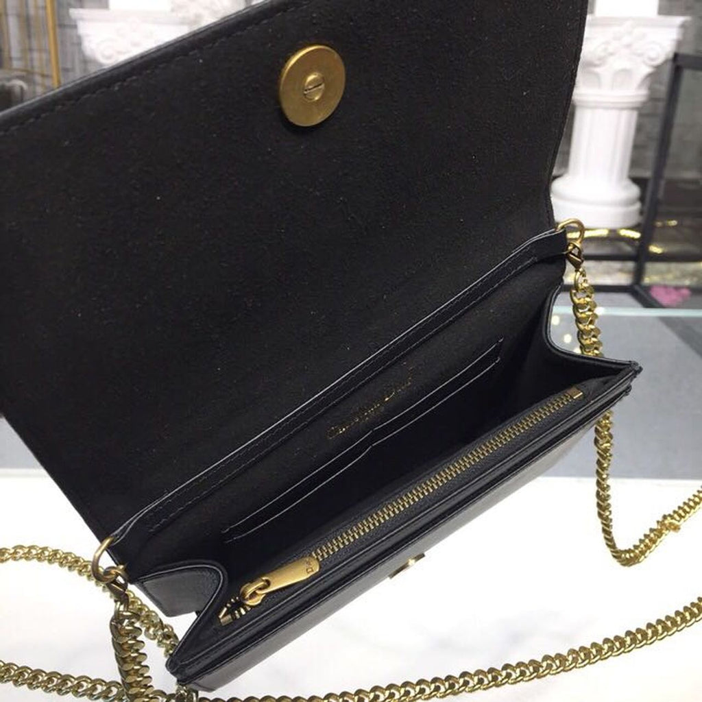 GLAMI GLAMIama Studded WOC Chain Clutch Black For Women 7.5in/19cm CD