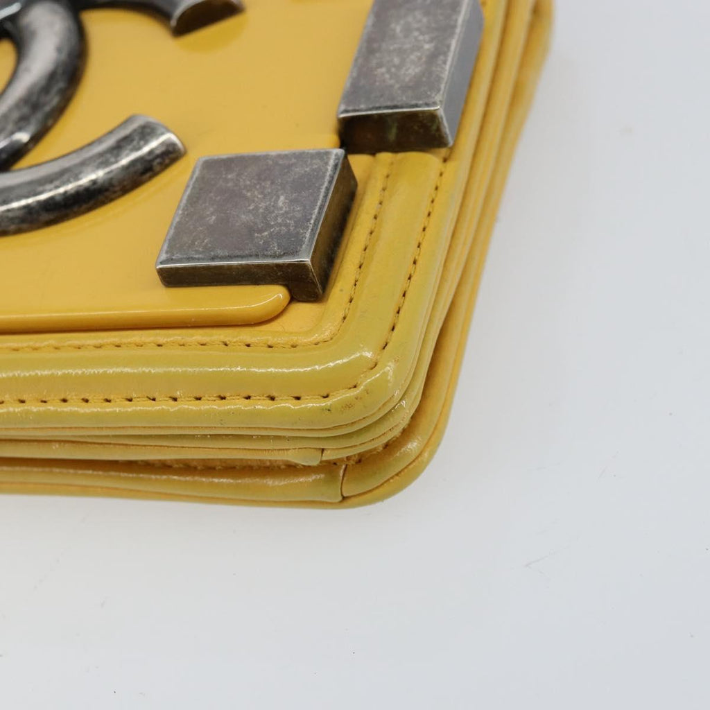 Chanel Boy Brick Flap Bag Lambskin And Plexiglass Yellow Leather Clutche & Pouche Bag