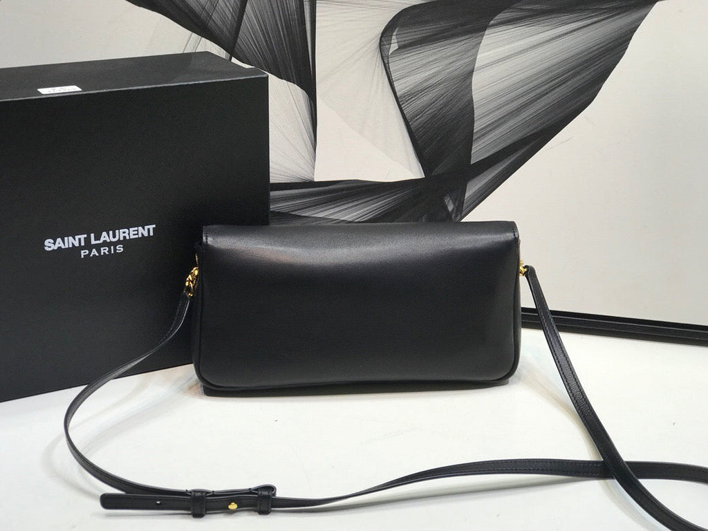 YSSL Kate Tassel Small Shoulder Bag Black For Women 10in/26cm YSL P00483545