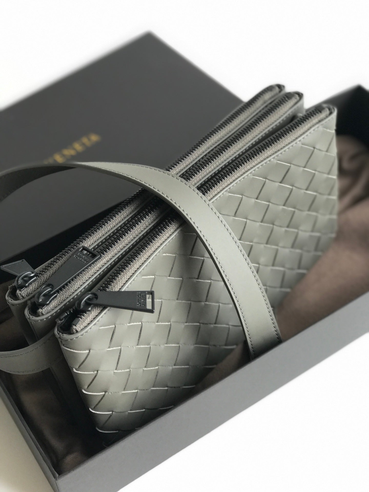 Bottega Veneta Crossbody Bag Gray, For Women, Bags 10.2in/26cm