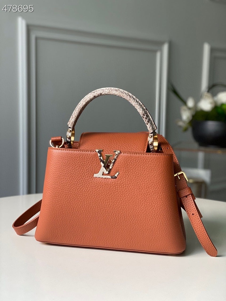 Louis Vuitton Capucines BB Taurillon And Python Brown For Women,  Shoulder And Crossbody Bags 10.4in/27cm Louis Vuitton N97980