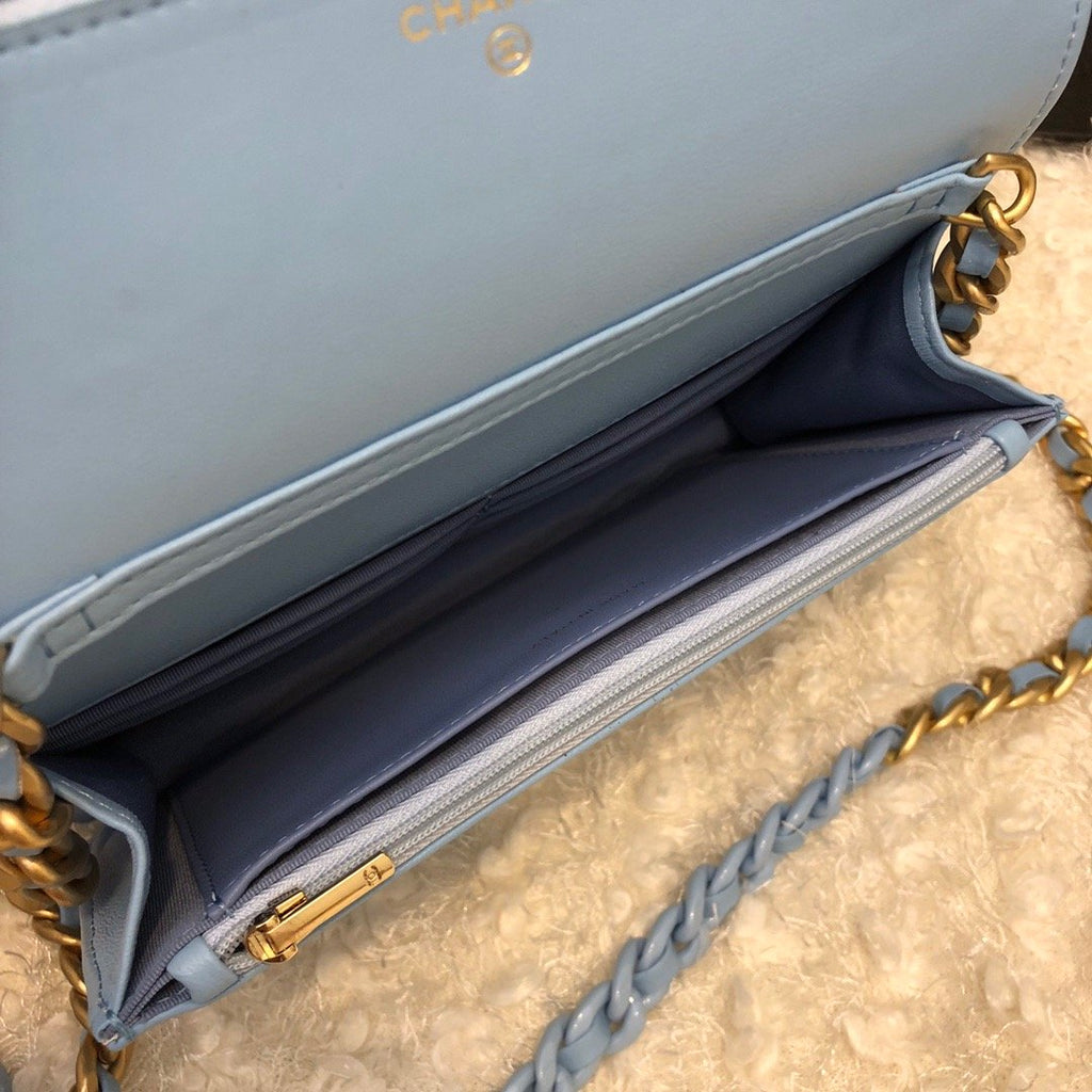 ChanelOriginal Small Classic GlamIap Bag Gold Hardware Blue For Women Handbags, Shoulder Bags 7.5in/19cm AP33814