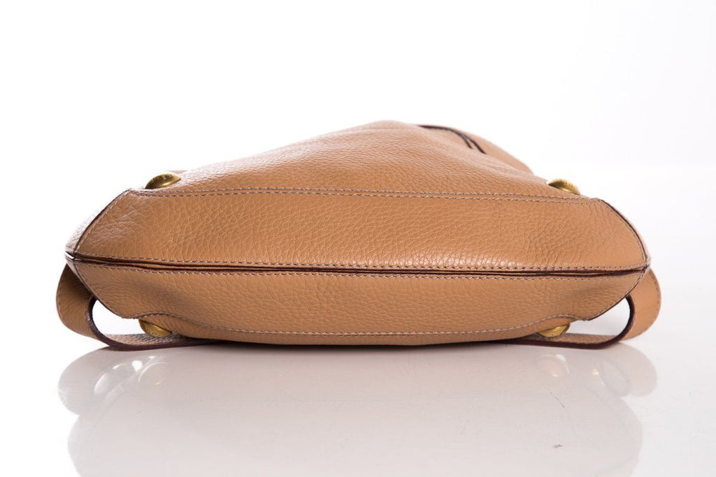 DolCeline & Gabbana Tan Leather D-Ring Shoulder Bag