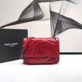 YSSL Niki Baby Chain Bag In Crinkled  Red For Women 8in/21cm YSL
