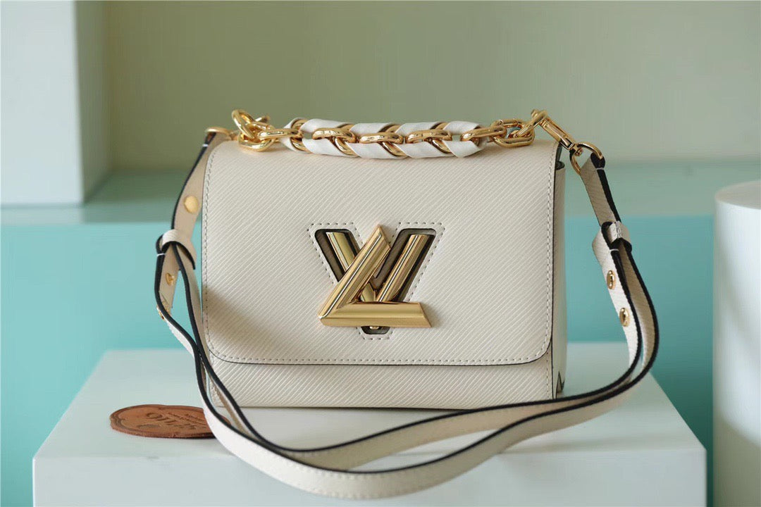 Louis Vuitton Twist MM Epi White For Women, WomenÃƒÂ¢Ã¢â€šÂ¬Ã¢â€žÂ¢s Bags, Shoulder And Crossbody Bags 9.1in/23cm Louis Vuitton