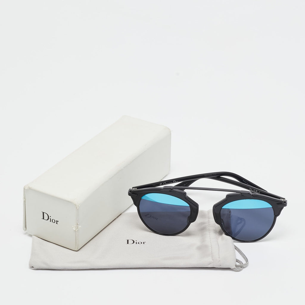 Dior Black/blue Mirror So 1 :1 Rep Aviators Sunglasses