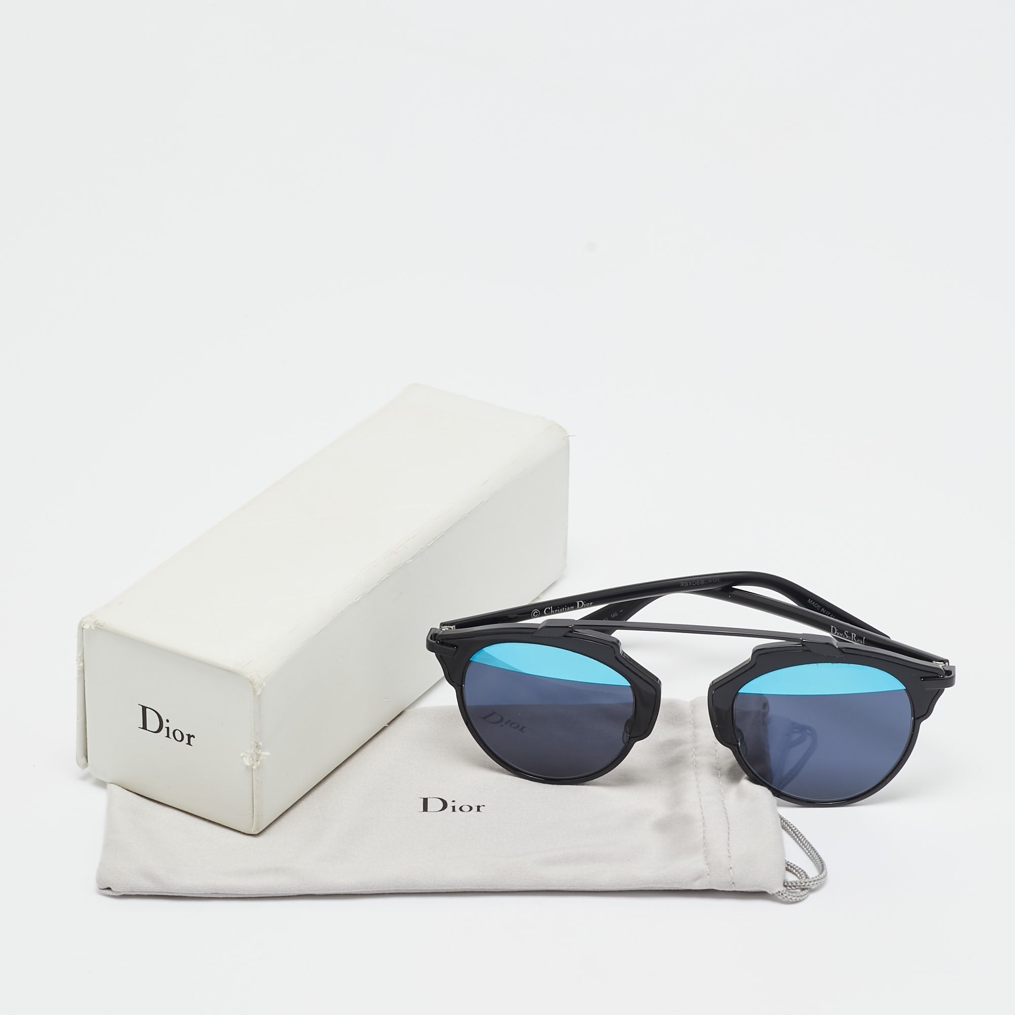 Dior Black/blue Mirror So 1 :1 Rep Aviators Sunglasses