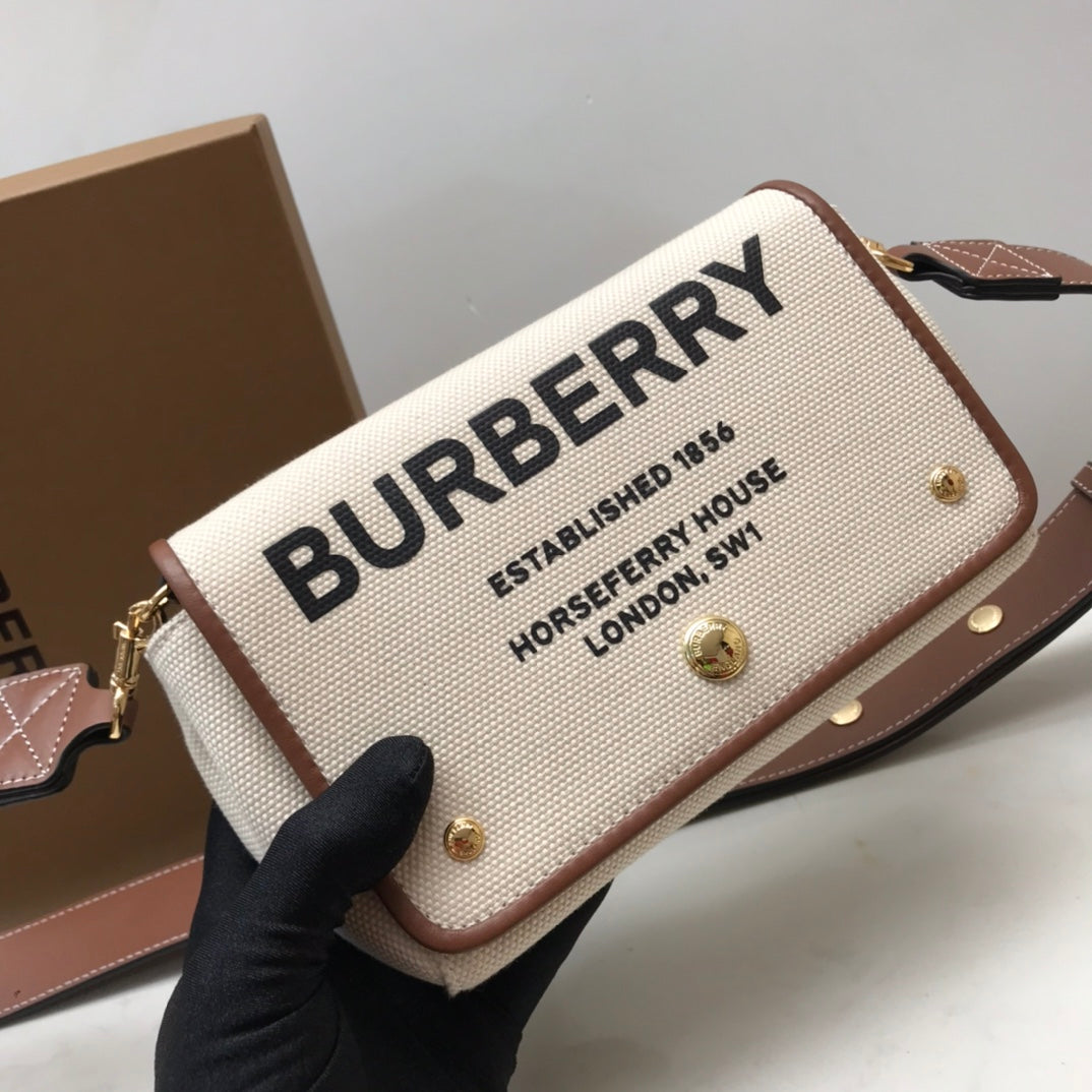 Burberry Horseferry Print Cotton Canvas Small Crossbody Bag For Women, Bags 7.1in/18cm 80518441