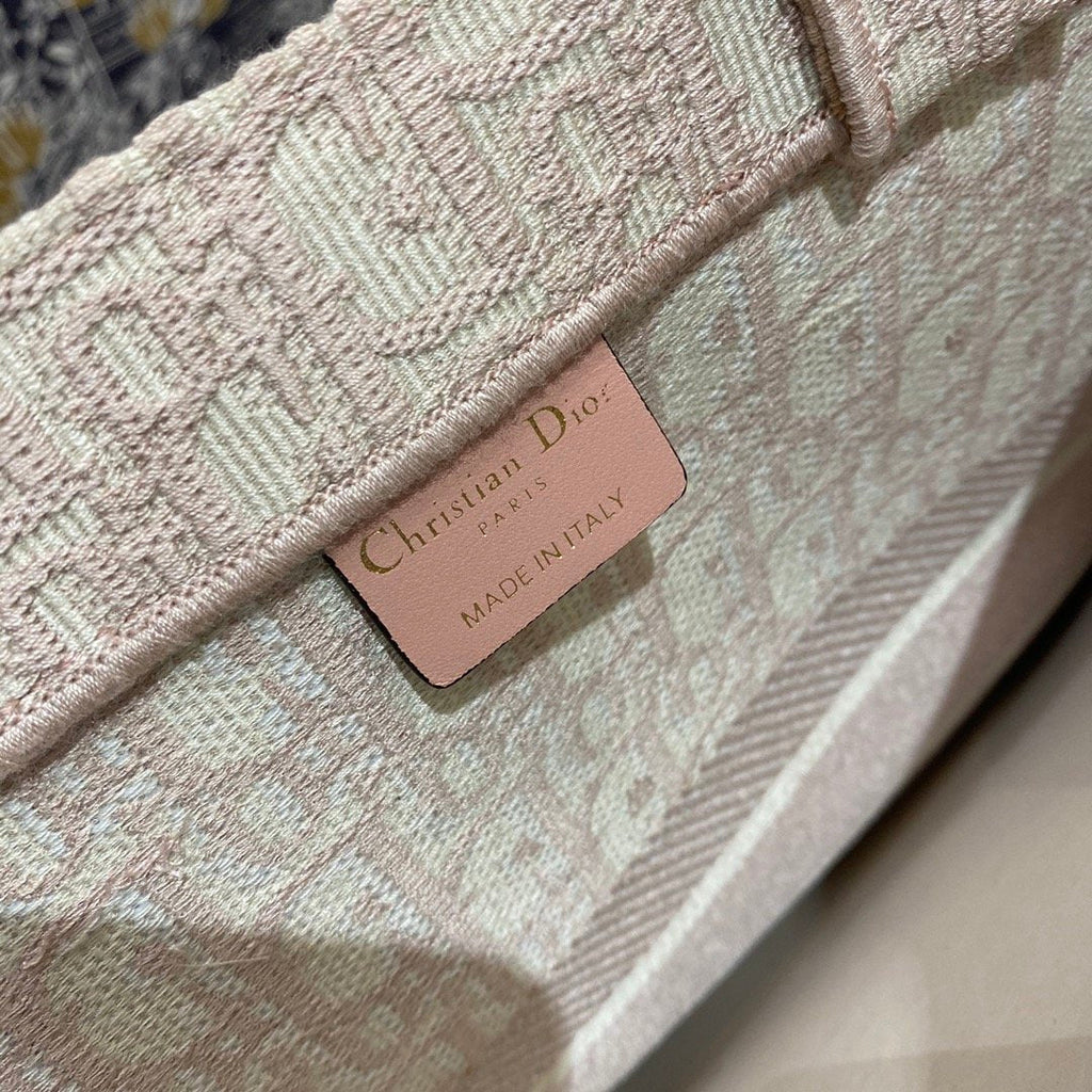 Dior Large Book Tote Rose Des Vents Oblique Embroidery, Pink, For Women Women’s Handbags, Shoulder Bags, 42cm CD