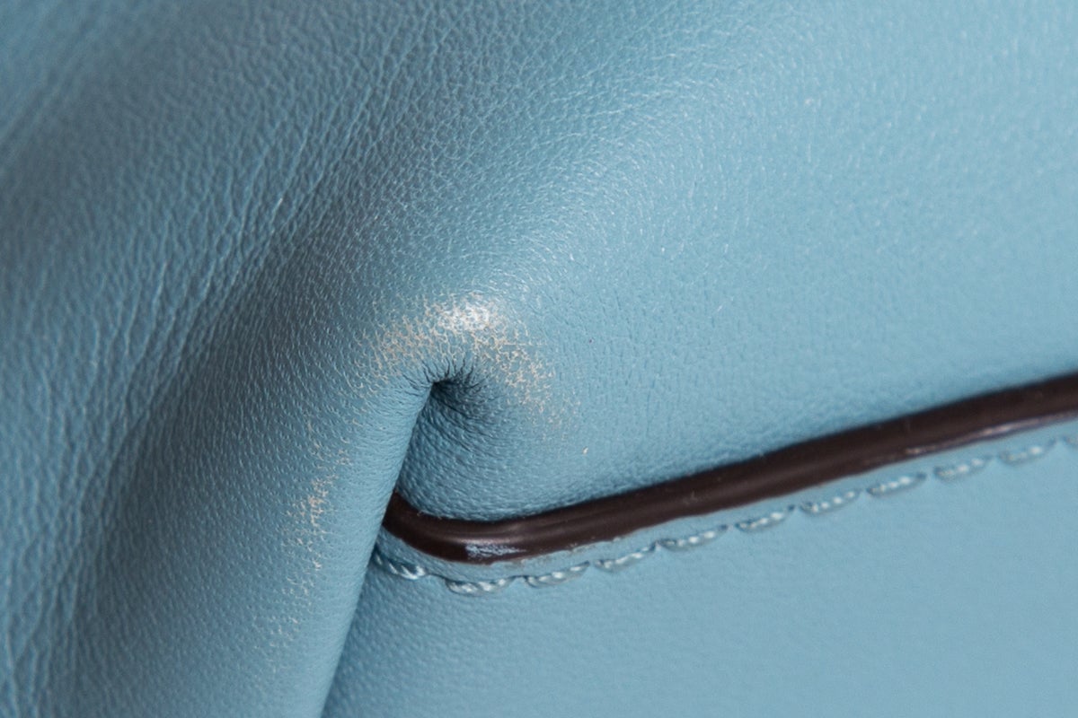 Coach Soft Light Blue Leather Shoulder Bag