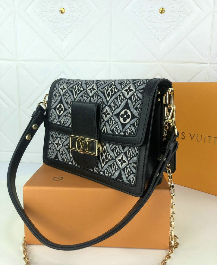 Louis Vuitton Dauphine MM Monogram GlamIowers Gray For Women,  Shoulder And Crossbody Bags 9.8in/25cm Louis Vuitton M57211