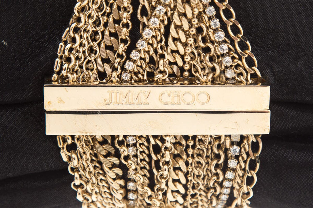 Jimmy Choo Black Fold Over Clutch