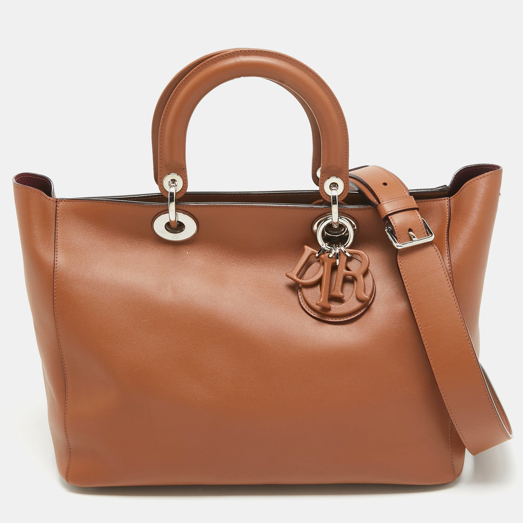 Dior Br Leather Diorissimo Zip Shopper Tote..
