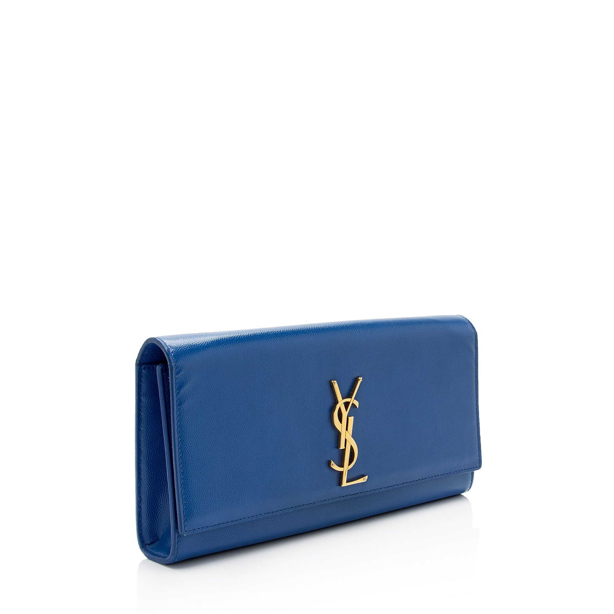 Saint Laurent  Leather Grain de Poudre Monogram Kate Clutch