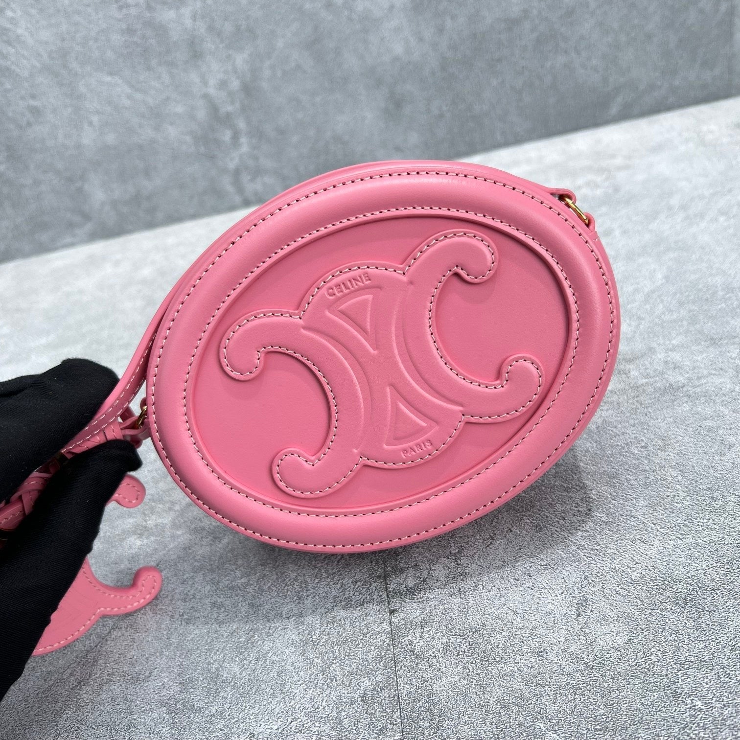 Crossbody Oval Purse Cuir Triomphe PiNike For Women 6in/16cm 10I703DPQ.27LK