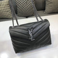 Top Quality Loulou Small Chain Bag In MatelassÃ© "Y"Â Dark Green For Women 9.8in/23cm YSL