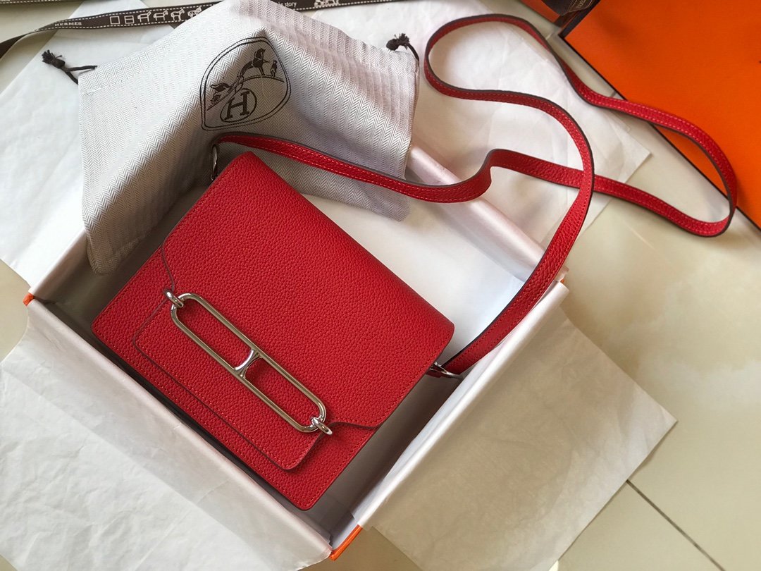 Mini Evercolor Sac Roulis 19 Red For Women, Handbags, Shoulder Bags 7.5in/19cm