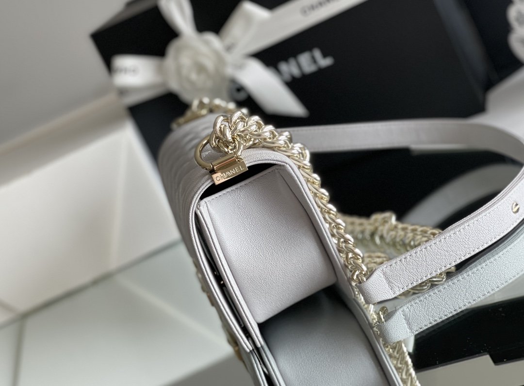 ChanelMini Classic GlamIapbag White For Women 15cm/5.9 in