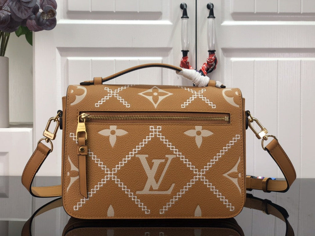 Louis Vuitton Pochette Metis Monogram Empreinte Arizona Brown For Spring,  Shoulder And Crossbody Bags 9.8in/25cm Louis Vuitton M46018