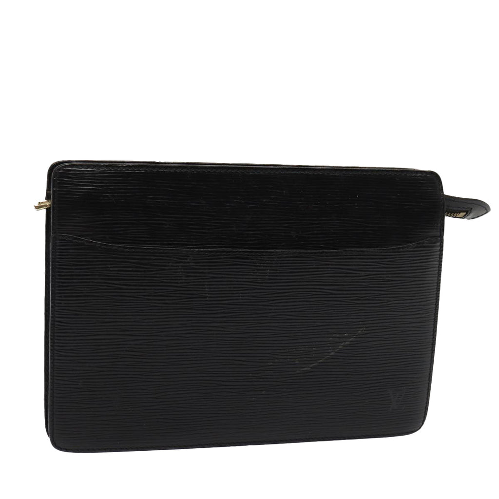 Louis Vuitton Epi Pochette Homme Clutch Bag Black Noir