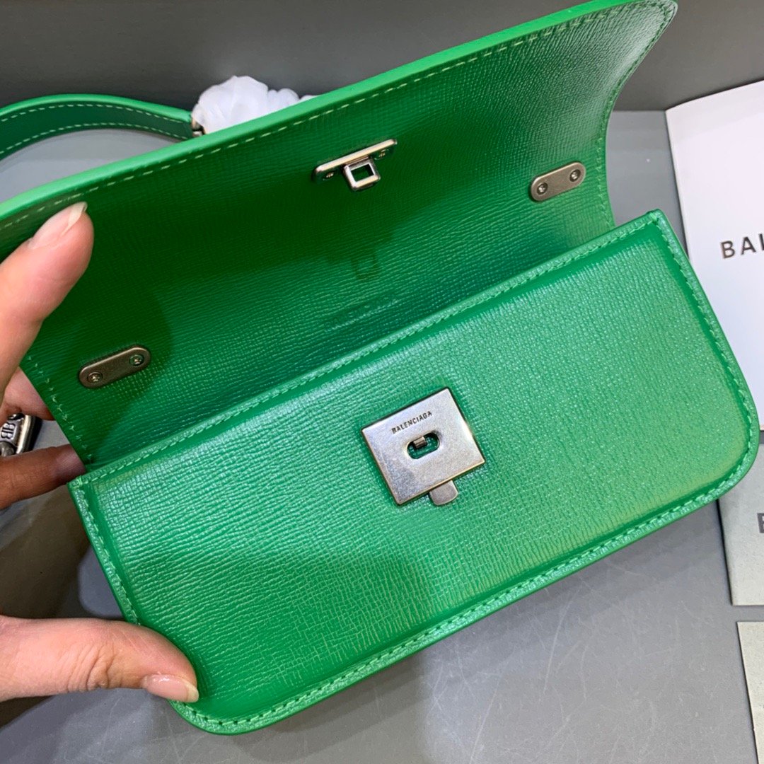 Gossip Small On Chain Shoulder Bag Green, For Women,  Bags 7.4in/19cm