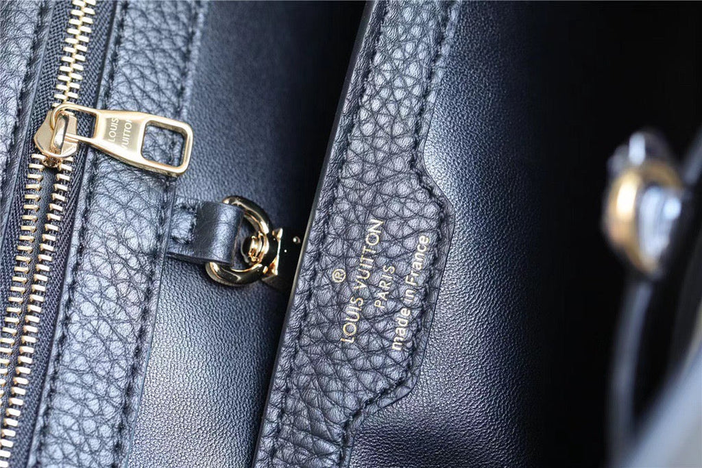 Louis Vuitton Capucines Taurillon Black/Blue For Women, WomenÃƒÂ¢Ã¢â€šÂ¬Ã¢â€žÂ¢s Bags, Shoulder And Crossbody Bags 10.6in/27cm Louis Vuitton