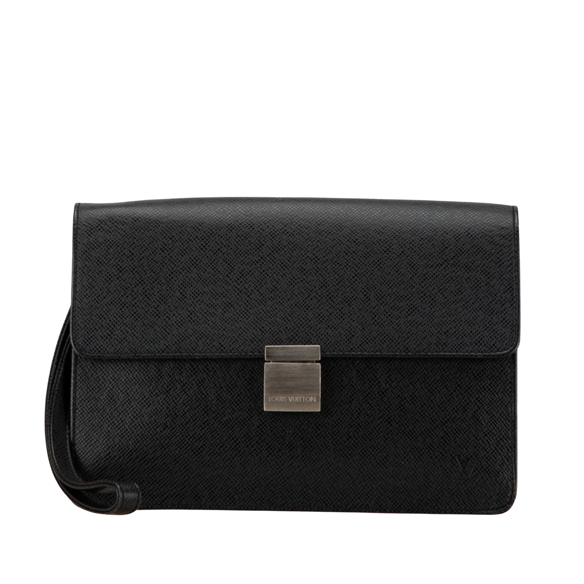 Louis Vuitton Selenga  Leather Clutch Bag
